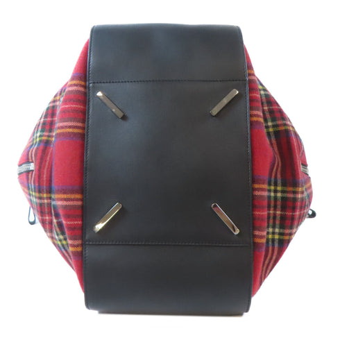 LOEWE SHW Hammock Bag 2 Way Shoulder Handbag Calfskin Leather Black Red