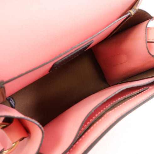 Furla GHW Shoulder Bag Crossbody Leather Pink