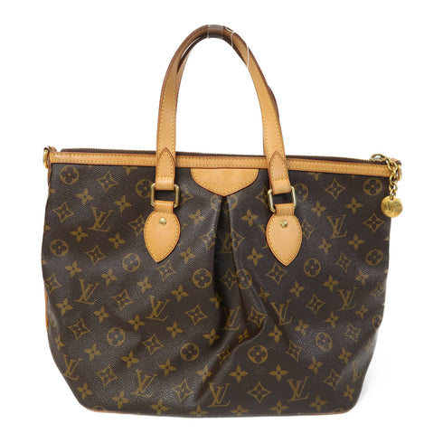 LOUIS VUITTON LV GHW Palermo PM 2 Way Shoulder Bag Handbag M40145 Monogram Brown v1