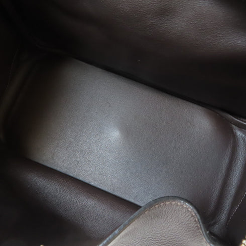 HERMES PHW Lindy 30 Shoulder Handbag Veau Swift Leather Chocolat Brown