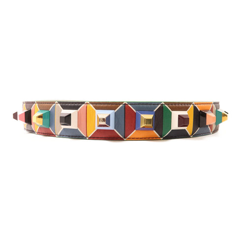 FENDI SHW Shoulder Strap Leather PVC Multicolor