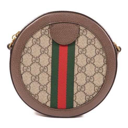 GUCCI GG GHW Ophidia GG Chain Shoulder Bag 550618 Coated Canvas Brown v1