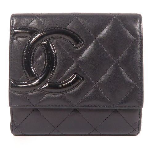 CHANEL CC SHW Cambon Wallet Calfskin Leather Black