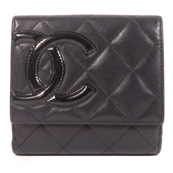 CHANEL CC SHW Cambon Wallet Calfskin Leather Black