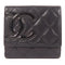CHANEL CC SHW Cambon Wallet Calfskin Leather Black