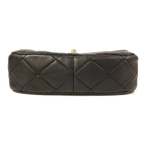 CHANEL CC GHW Chain Shoulder Bag AS3206 Lambskin Leather Black