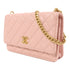 CHANEL CC GHW Wallet On Chain Shoulder Bag Lambskin Leather Pink