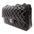 CHANEL CC SHW Classic 25 Chain Shoulder Bag Patent Leather Black v1