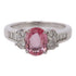 JEWELRY Pink Sapphire Diamond Ring PT900 Platinum US#5.75