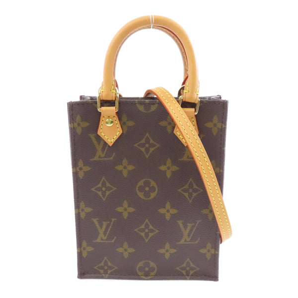 LOUIS VUITTON LV GHW Petit Sac Plat 2 Way Shoulder Bag M69442 Monogram Brown