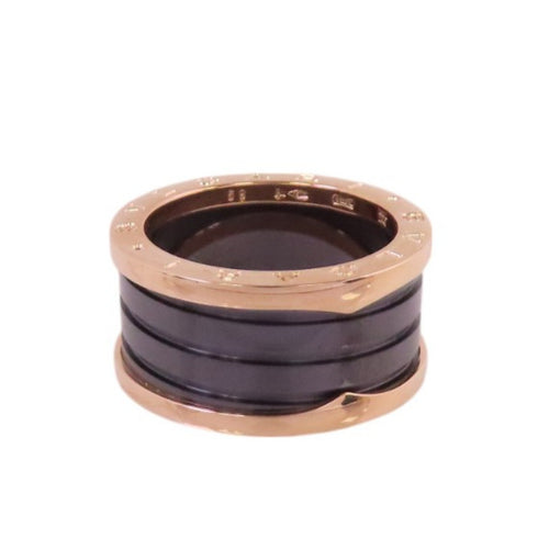 BVLGARI B-Zero 1 4Band Ring #59 US#8.25 Ceramic 18K Rose Gold