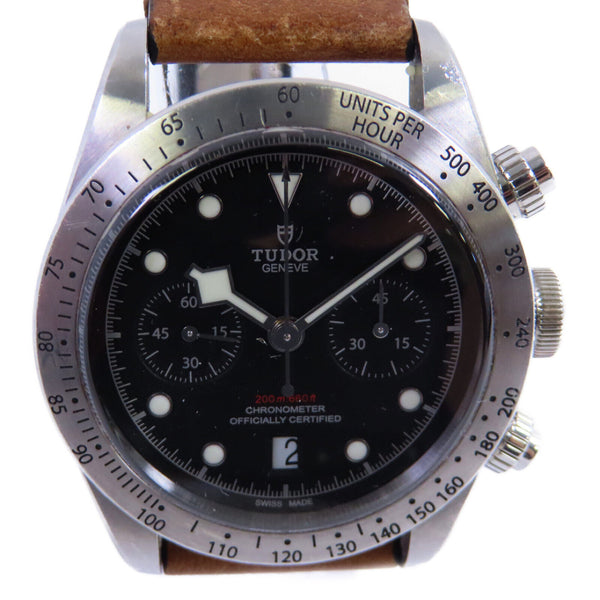 TUDOR Black Bay Automatic Watch Leather Belt Stainless Steel 79350 Black