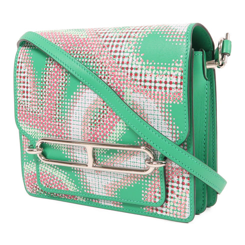 HERMES PHW Roulis Mini Circuit 24 Faubourg Shoulder Bag Leather Menthe