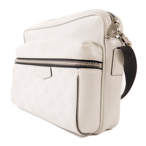 LOUIS VUITTON LV SHW Outdoor Shoulder Bag M30873 Monogram/Taiga leather White