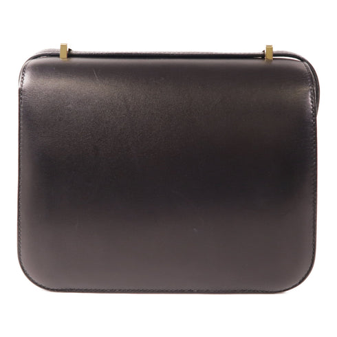 HERMES GHW Constance 24 Shoulder Bag Evercalf Leather Bleu Indigo