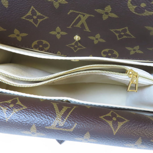 LOUIS VUITTON LV GHW Double V 2 Way Shoulder Bag M54438 Monogram Calfskin White