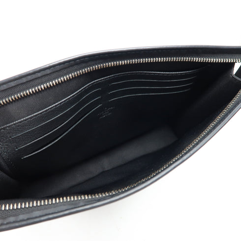 LOUIS VUITTON LV SHW Pochette Voyage MM Clutch M69535 Monogram Grey/Black