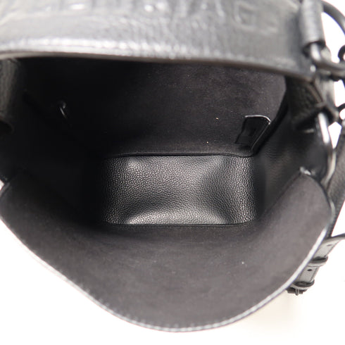 BALENCIAGA 2 Way Shoulder Bag Calfskin Leather Black