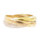 CARTIER Trinity Ring Cartier#49 US#4.25 18K Yellow Gold White Gold Rose Gold