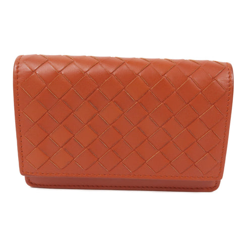BOTTEGA VENETA BV Card Case Intrecciato Leather Brown