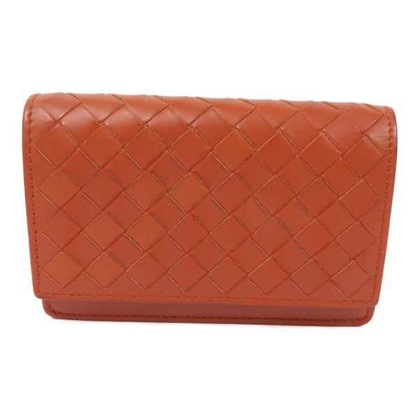 BOTTEGA VENETA BV Card Case Intrecciato Leather Brown