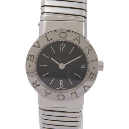 BVLGARI Tubogas BB232TS Quartz Watch BB232TS Stainless Steel Black