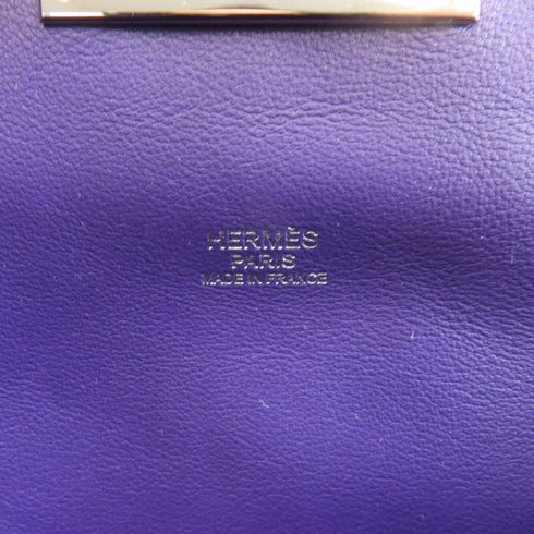HERMES PHW Toolbox 26 2way Shoulder Bag Veau Swift Leather Iris Purple