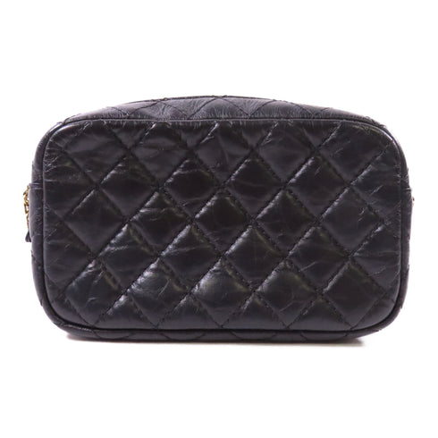 CHANEL CC GHW Chain Shoulder Bag Leather Black