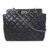 CHANEL Quilted CC SHW Chain Shoulder Bag Lambskin Leather Black