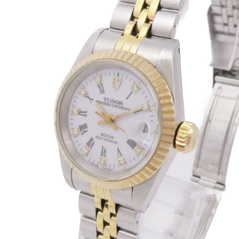 TUDOR Princess Oysterdate 92413 Automatic Watch 18K Yellow Gold Stainless Steel