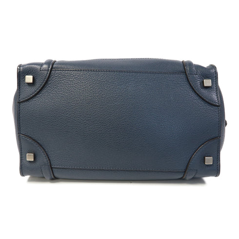 CELINE SHW Luggage Hand Calfskin Leather Blue