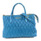 Miu Miu GHW 2way Shoulder Bag RN1016 Lambskin Leather Blue