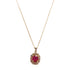 FINE JEWELRY 0.28ct Ruby 0.26ct Diamond Necklace 18K Yellow Gold