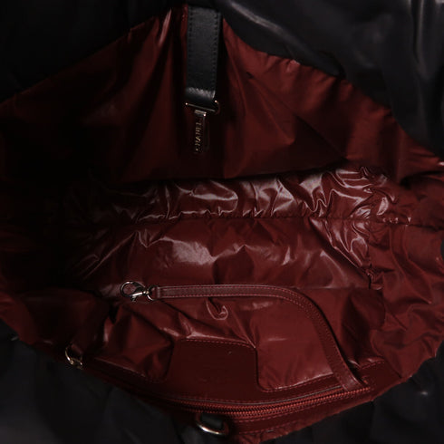 CHANEL CC SHW Coco Cocoon Hand Bag Nylon Black