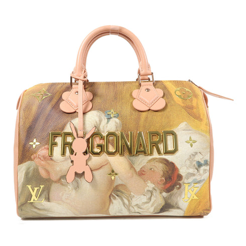 LOUIS VUITTON GHW Speedy 30 Master Collection Fragonard Handbag M43307 Calf Pink