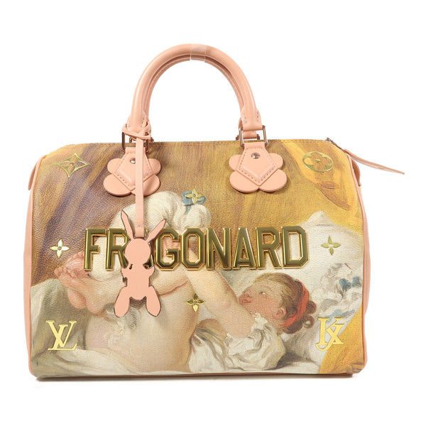 LOUIS VUITTON GHW Speedy 30 Master Collection Fragonard Handbag M43307 Calf Pink