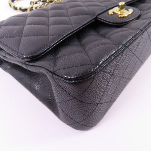 CHANEL CC GHW Classic 25 Chain Shoulder Bag A0112 Calfskin Leather Black