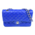 CHANEL Quilted CC SHW Classic Chain Shoulder Bag Lambskin Leather Blue