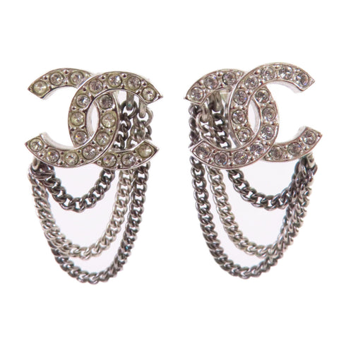 CHANEL CC Earrings A21/B Metal Rhinestones