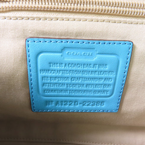 COACH SHW Shoulder Bag 2 Way Shoulder Handbag Calfskin Leather 22386 Blue