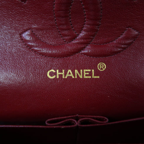 CHANEL Quilted CC GHW Vintage Classic Bag Chain Shoulder Lambskin Leather Black