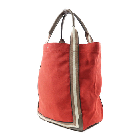 ANYA HINDMARCH Handbag Canvas Red Brown