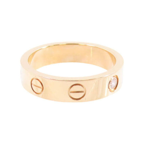 CARTIER 1 Diamond Love Ring B4050700 Cartier#47 US#4 18K Rose Gold
