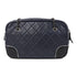 CHANEL Quilted CC SHW Chain Shoulder Bag Lambskin Leather Blue