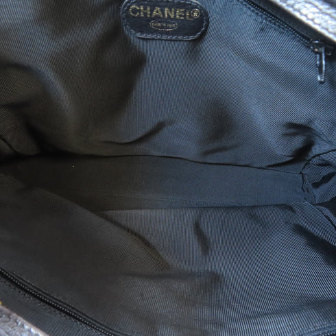 Chanel CC GHW Shoulder Bag Leather Black