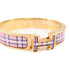 HERMES Clic H Bracelet Bangle Metal Gold Pink