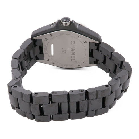 CHANEL CC J12 Automatic Watch H3406 Stainless Steel Black