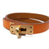 HERMES Kelly Double Tour B Bracelet Bangle Calfskin Leather