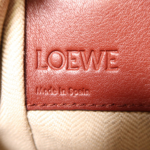 LOEWE GHW Hammock 2 Way Shoulder Bag Handbag Calfskin Leather Brown