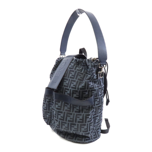 FENDI SHW Backpack Rucksack 7VZ070 Canvas Blue